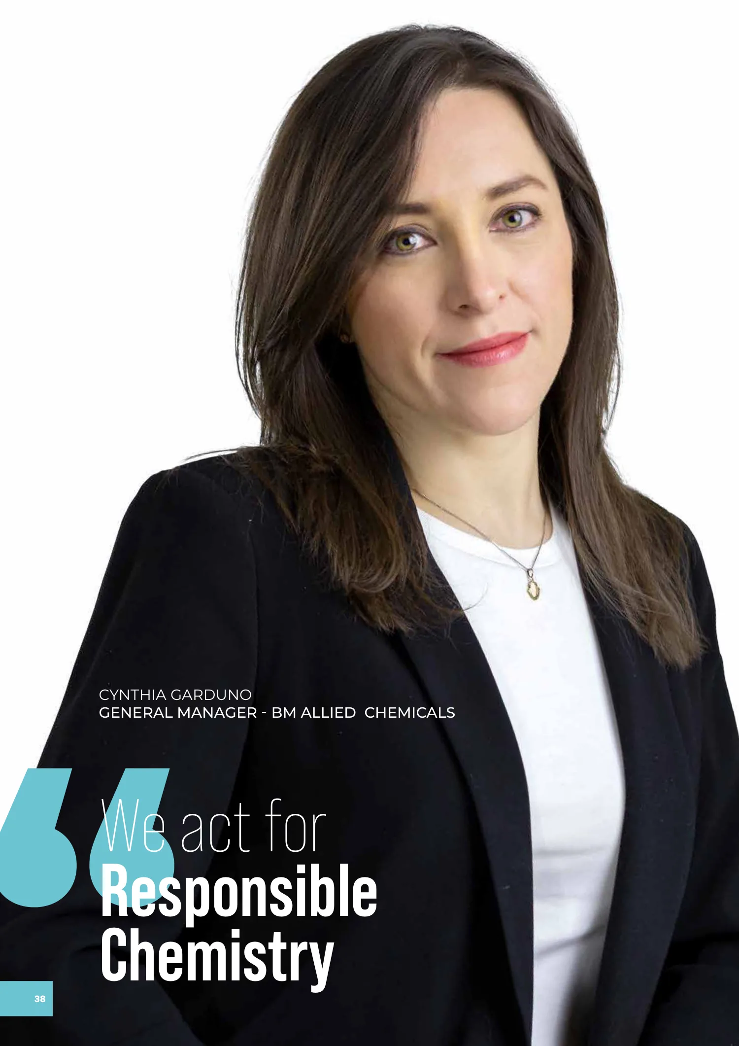 Page 38 of the SNF 2025 ESG Report: Interview: We Act for Responsible Chemistry