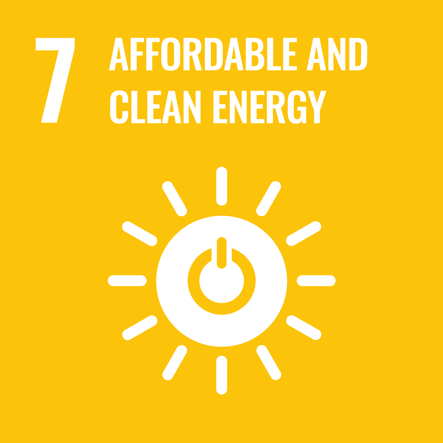 UN Compact Goal 7 Icon "Affordable and Clean Engery"